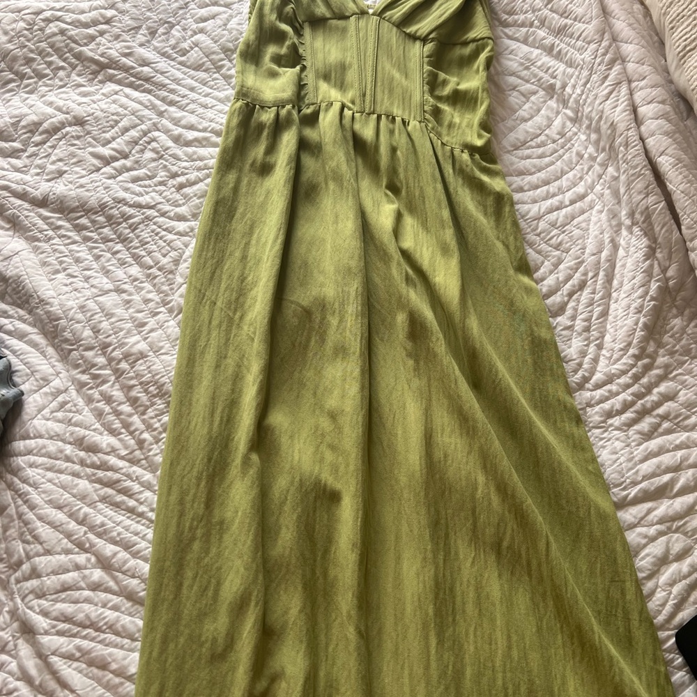 Mahina Olive Green Maxi Dress